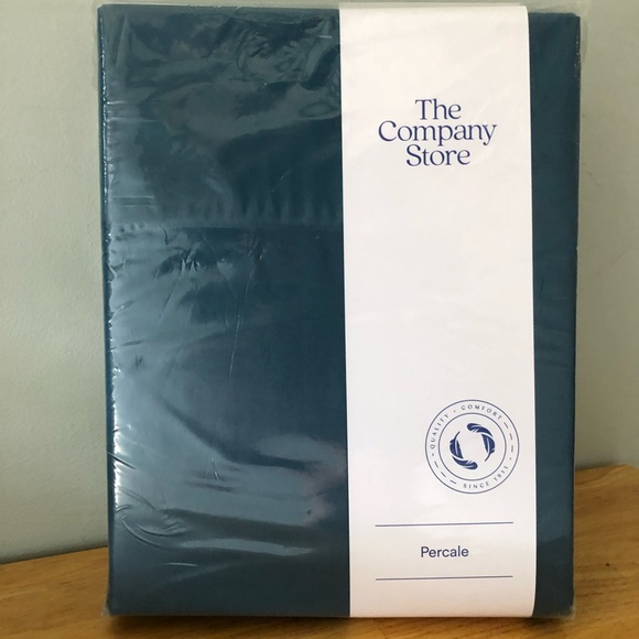 The Company Store Teal Cotton Sheet Set - Picture 1 of 4
